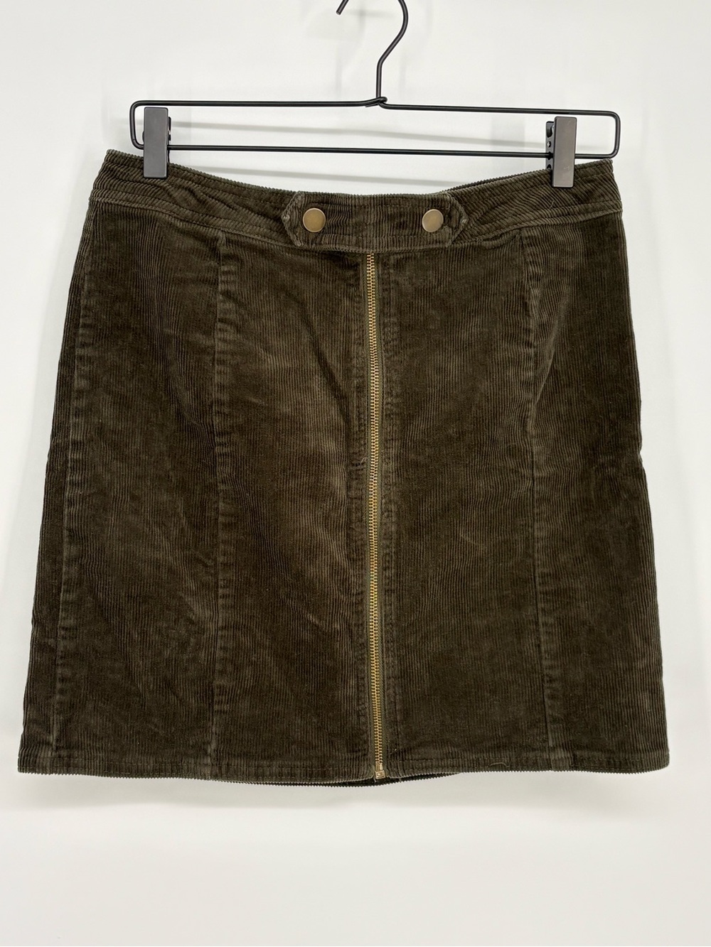 Y2K Blue Spice Skirt Corduroy Olive Green Size 9